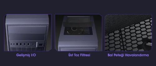 PowerBoost VK-1651 500w USB 3.0+USB 2.0 ATX Full Siyah Kasa  - Kasalar ürünleri tekmarshop.com'da